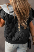 Load image into Gallery viewer, Jungle Green Quilted Drawstring Hooded Zip Up Puffer Vest
