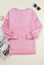 Load image into Gallery viewer, Orchid Petal Mineral Wash Drop Shoulder Pullover Sweatshirt
