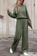 Load image into Gallery viewer, Laurel Green Solid Ribbed Knit Keyhole Back High Waist Jumpsuit
