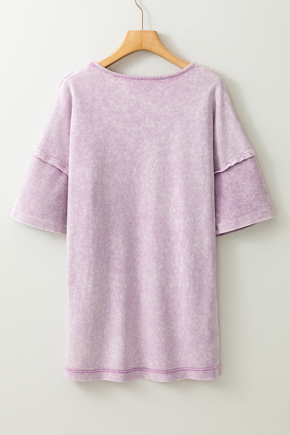 Philippine Gray Mineral Wash Exposed Seam Drop Shoulder Oversized Tee