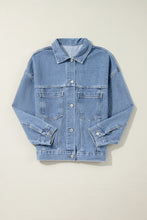 Load image into Gallery viewer, Wild Wind Washed Oversize Pocketed Denim Jacket
