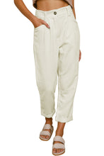 Load image into Gallery viewer, Gray Corduroy High Waist Straight Leg Pants
