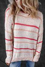 Load image into Gallery viewer, Pink Striped Confetti Knit Sweater
