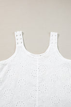 Load image into Gallery viewer, White Eyelet Embroidery Tank Top
