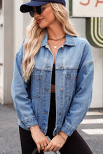 Load image into Gallery viewer, Wild Wind Washed Oversize Pocketed Denim Jacket
