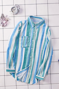 White Sweet Enough Striped Button Up Top