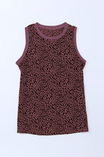 Load image into Gallery viewer, Leopard Print Round Neck Tank Top
