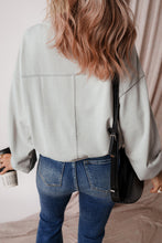 Load image into Gallery viewer, Gray Exposed Seam Batwing Sleeve Drop Shoulder Sweatshirt
