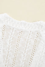 Load image into Gallery viewer, White Solid Open Knit Cardigan
