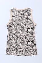 Load image into Gallery viewer, Leopard Print Round Neck Tank Top
