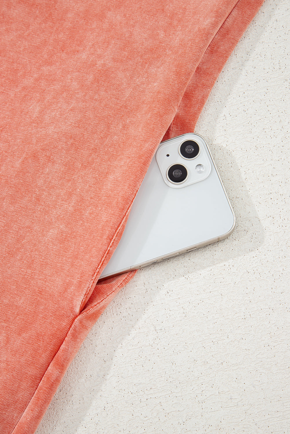 Carrot Mineral Wash Pocketed T-shirt Long Dress