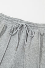 Load image into Gallery viewer, Gray Seamed Drawstring High Waist Wide Leg Sweatpants
