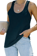 Load image into Gallery viewer, Gray Scoop Neck Basic Solid Tank Top
