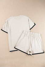 Load image into Gallery viewer, Apricot Contrast Trim Tee and Shorts Set
