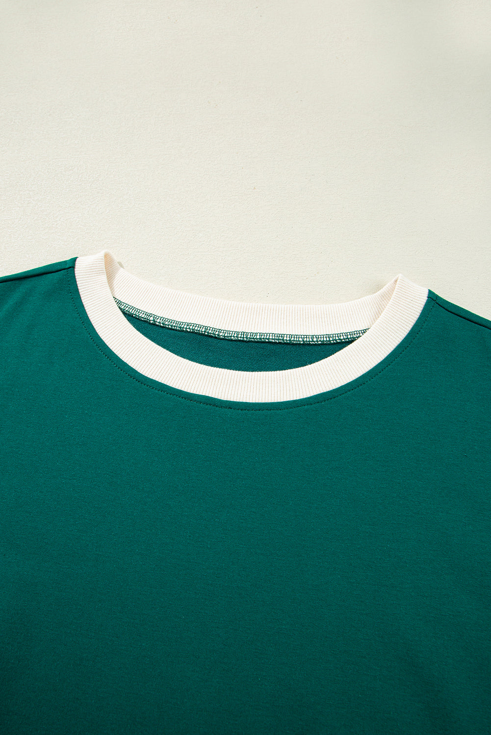 Bonbon Plus Size Contrast Trim T Shirt and Skirt Two Piece Set