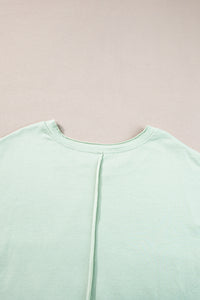 Meadow Mist Green Star Patchwork Loose T-shirt