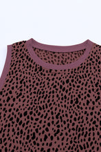 Load image into Gallery viewer, Leopard Print Round Neck Tank Top
