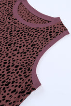 Load image into Gallery viewer, Leopard Print Round Neck Tank Top
