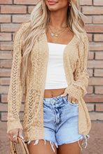 Load image into Gallery viewer, Apricot Solid Open Knit Cardigan
