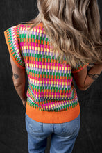 Load image into Gallery viewer, Green Multi Flutter Sleeve Knitted Sweater Top
