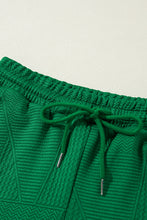 Load image into Gallery viewer, Dark Green Ruffled Sleeve Summer Top and Cropped Loose Pants Set
