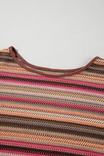 Load image into Gallery viewer, Rose Red Ethnic Striped Wide Cropped Long Sleeve Top
