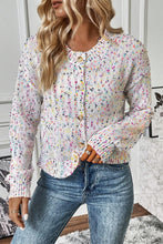 Load image into Gallery viewer, White Multicolor Confetti Sweater Cardigan
