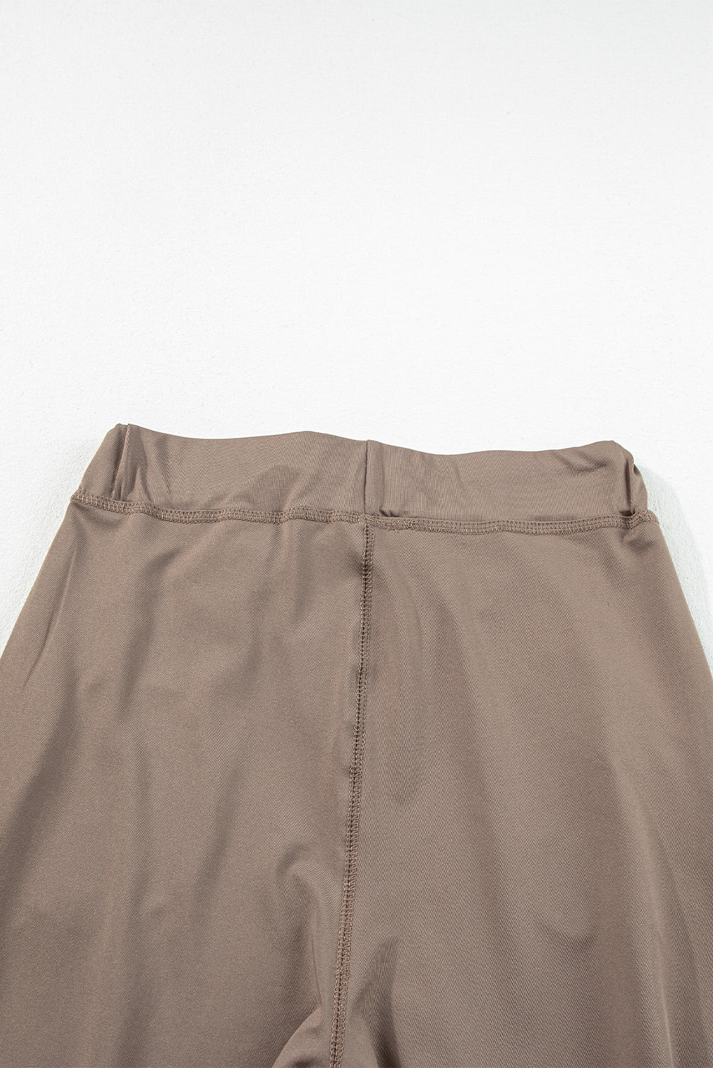 Dark Brown Drawstring Waist Pocketed Joggers