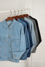 Load image into Gallery viewer, Wild Wind Washed Oversize Pocketed Denim Jacket
