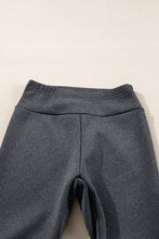 Load image into Gallery viewer, Dark Grey Fleece Lined Thermal Knit Ankle High Waist Leggings
