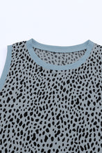 Load image into Gallery viewer, Leopard Print Round Neck Tank Top
