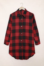 Load image into Gallery viewer, Green Turn-down Collar Plaid Shirt Coat
