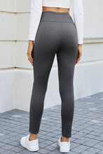 Load image into Gallery viewer, Dark Grey Fleece Lined Thermal Knit Ankle High Waist Leggings
