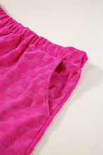 Load image into Gallery viewer, Peach Blossom Plus Size Checkered Terry Knit Short 2pcs Outfit
