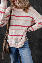 Load image into Gallery viewer, Pink Striped Confetti Knit Sweater
