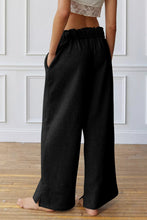 Load image into Gallery viewer, Black Elastic High Waist Drawstring Sweatpants
