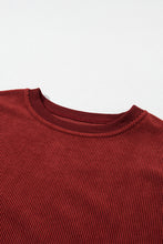 Load image into Gallery viewer, Smoke Gray Ribbed Corduroy Oversized Sweatshirt
