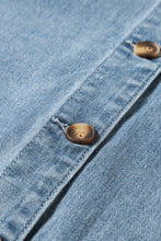 Load image into Gallery viewer, Dusk Blue Slit Buttons Pocketed Denim Jacket
