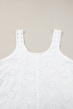 Load image into Gallery viewer, White Eyelet Embroidery Tank Top
