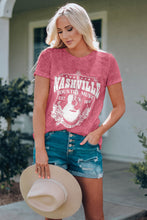 Load image into Gallery viewer, Gray Nashville Music City Graphic Mineral Washed Tee
