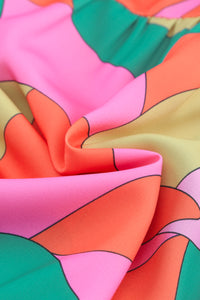 Multicolor Abstract Geometric Print Sleeveless Shirt