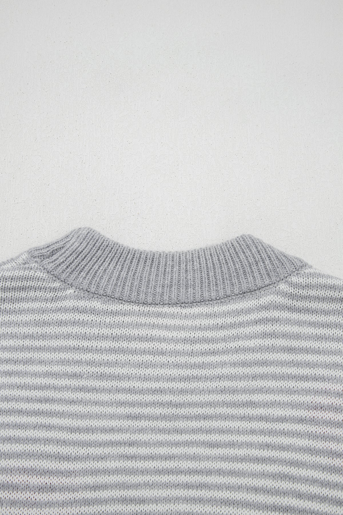Rose Stripe Contrast Heart Pattern Valentine Knit Sweater
