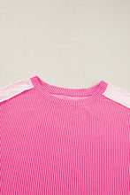 Load image into Gallery viewer, Bonbon Cable Knit Colorblock Exposed Seam Sweatshirt
