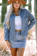 Load image into Gallery viewer, Wild Wind Washed Oversize Pocketed Denim Jacket
