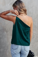 Load image into Gallery viewer, Bonbon Satin One Shoulder Loose Tank Top
