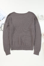 Load image into Gallery viewer, Green Textured Knit Round Neck Dolman Sleeve Sweater
