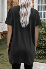 Load image into Gallery viewer, Gray Side Pockets Short Sleeve Tunic Top
