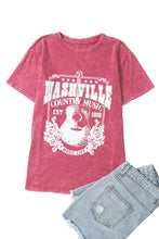 Load image into Gallery viewer, Gray Nashville Music City Graphic Mineral Washed Tee
