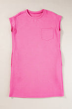 Load image into Gallery viewer, Sachet Pink Textured Cap Sleeve T Shirt Dress
