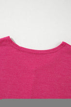 Load image into Gallery viewer, Rose Red Textured Long Sleeve V Neck Top
